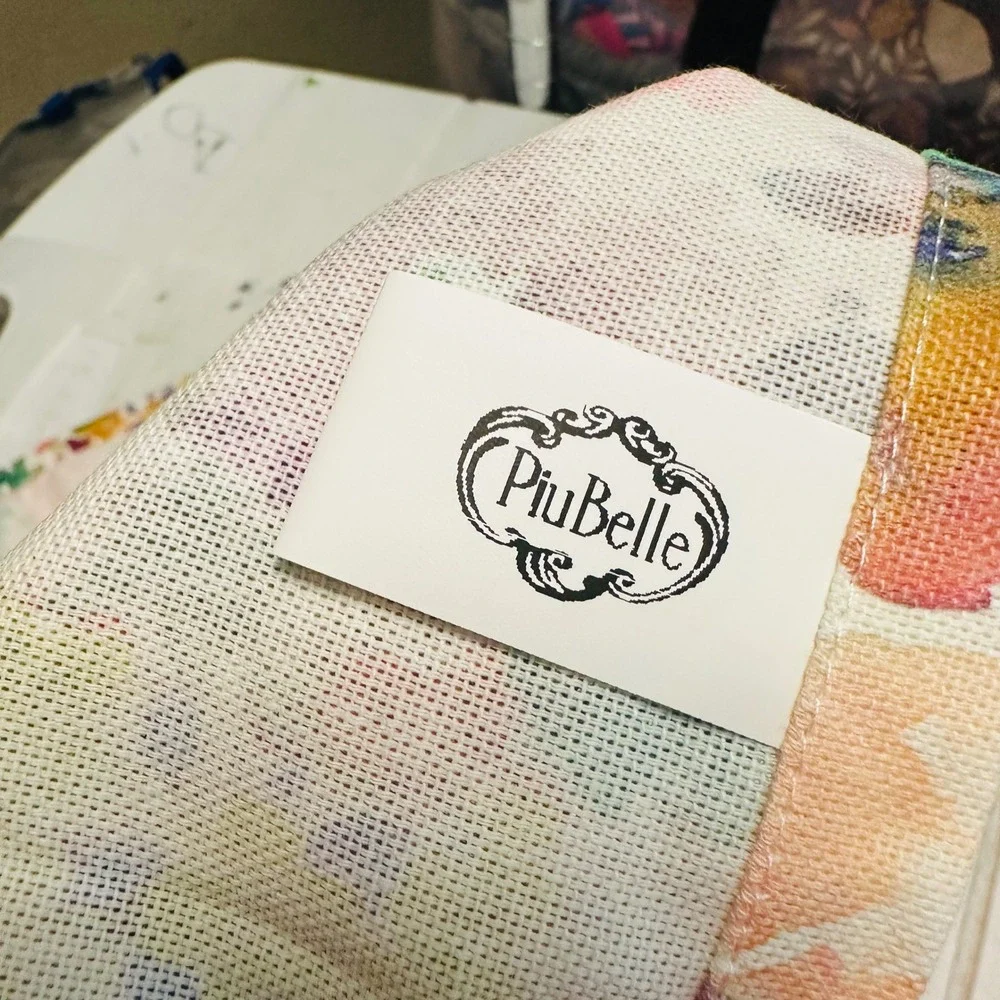 Piu Belle Multicolor Floral Print Napkins 4 Piece Set Cotton Blend